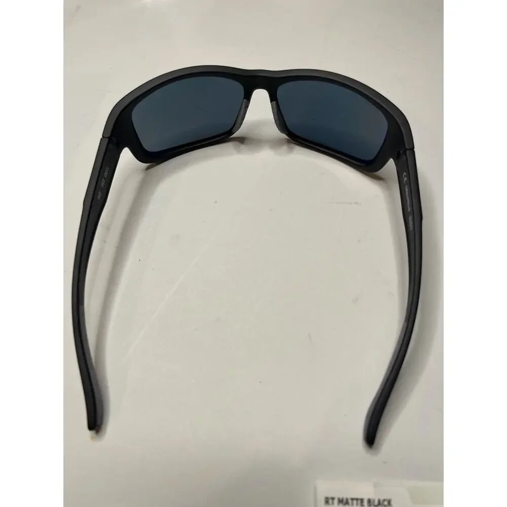 Fin-Nor RT Matte Black Blue Mirror Polycarbonate Polarized Sunglasses